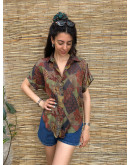 Vintage printed shirt XL
