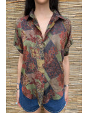 Vintage printed shirt XL