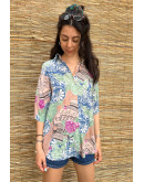 Vintage printed shirt XL