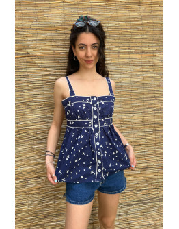 Vintage printed top M