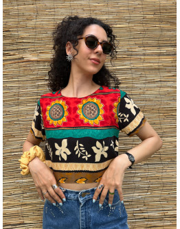 Vintage printed top S