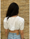 Vintage λευκό top L