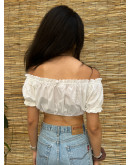 Vintage λευκό top M