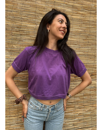 Vintage purple cropped top M-L