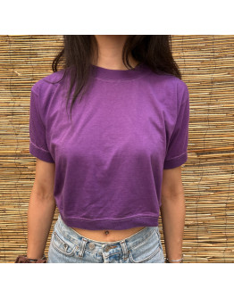 Vintage cropped μωβ τοπ M-L