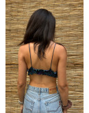 Vintage printed cropped top S