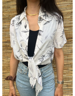Vintage cropped εμπριμέ top Μ
