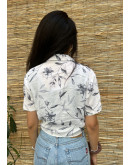 Vintage cropped εμπριμέ top Μ