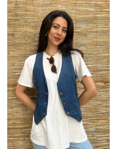 Vintage denim γιλέκο M
