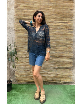 Vintage crochet top M