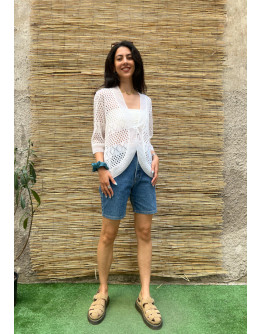 Vintage crochet ζακέτα L-XL
