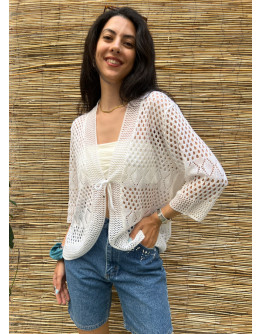 Vintage crochet ζακέτα L-XL