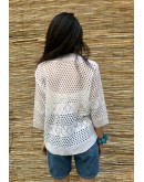 Vintage crochet ζακέτα L-XL