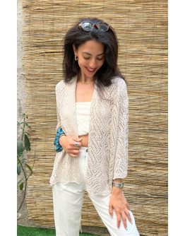 Vintage crochet ζακέτα M