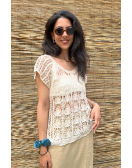 Vintage crochet top S-M