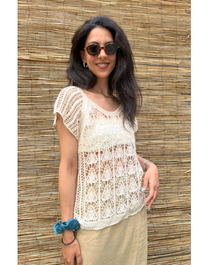 Vintage crochet top S-M