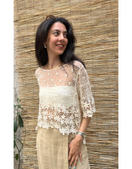 Vintage crochet top L