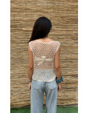 Vintage crochet vest L