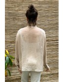 Vintage semi see through baize shirt L