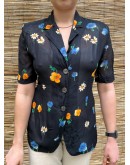 Vintage semi see through floral shirt M