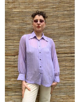 Vintage semi see through stripped shirt M