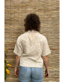 Vintage baize linen shirt L