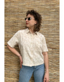 Vintage baize linen shirt L