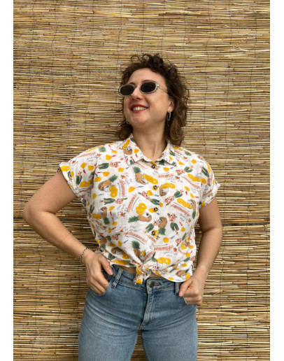 Vintage printed top M