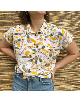 Vintage printed top M