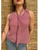 Vintage printed sleeveless top L
