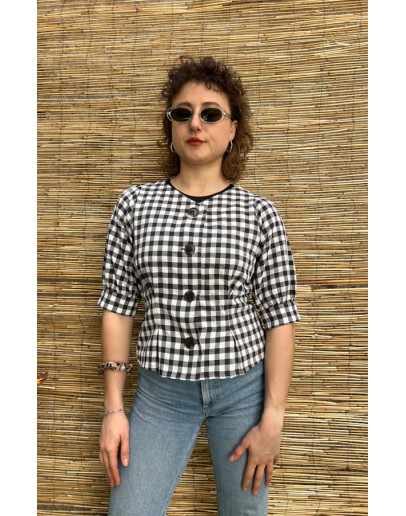 Vintage plaid top M