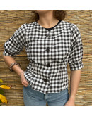 Vintage plaid top M