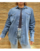 Vintage unisex denim πουκάμισο S