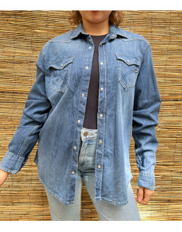 Vintage unisex denim πουκάμισο S
