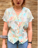 Vintage printed top L