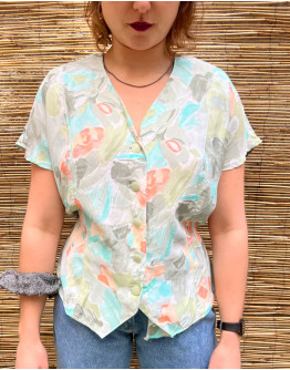 Vintage printed top L