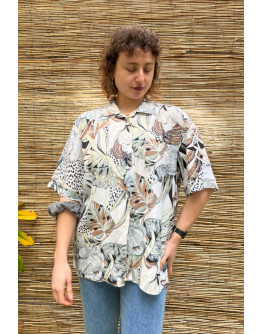 Vintage printed shirt L