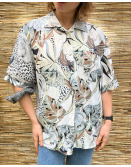 Vintage printed shirt L