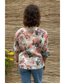 Vintage silk floral top M