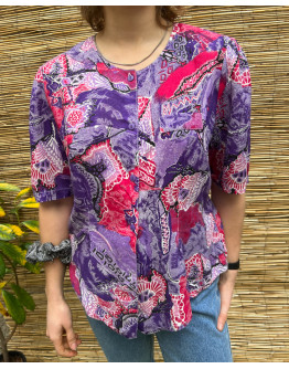 Vintage printed top S-M