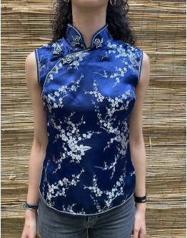 Vintage silk asian top S