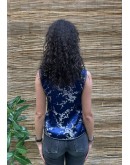 Vintage silk asian top S