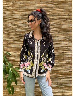 Vintage printed shirt M