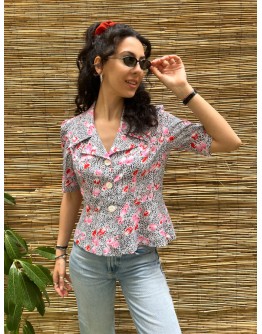 Vintage printed top S