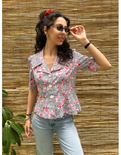 Vintage printed top S