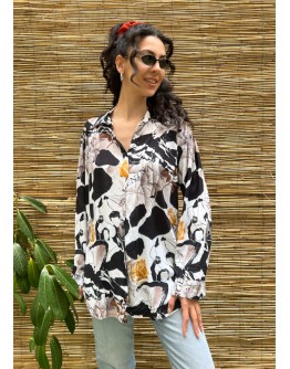 Vintage printed shirt XL