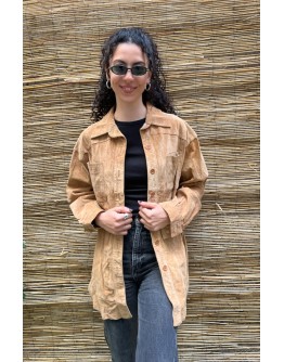 Vintage suede πουκάμισο L
