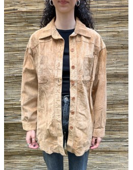 Vintage suede πουκάμισο L