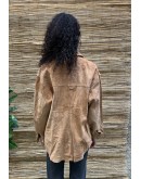 Vintage suede πουκάμισο L