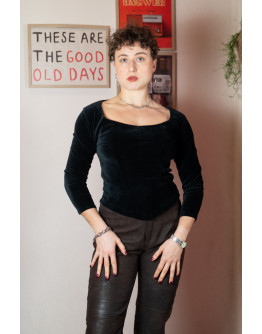 Vintage βελούδινο τοπ M